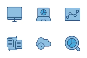 Computación en la nube Paquete de Iconos