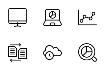 Computación en la nube Paquete de Iconos