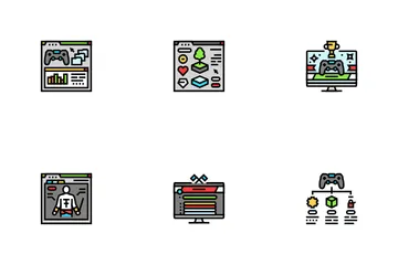Computadora de desarrollo de juegos Paquete de Iconos