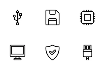 Parte de la computadora Paquete de Iconos