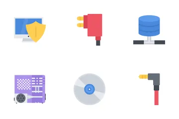 Computer e dati piatti Icon Pack