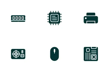 Computer & Hardware (Glyph Green) Icon Pack