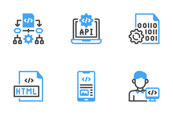 Computer Programming Code Icon Pack