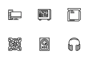 Computerzubehör und -teile Symbolpack