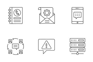 Comunicação e networking Pacote de Ícones