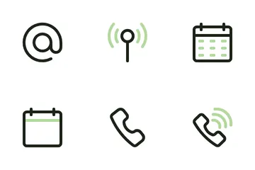 Comunicación y teléfono inteligente Paquete de Iconos