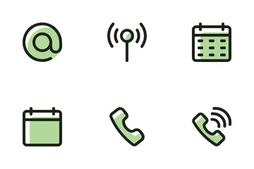 Comunicación y teléfono inteligente Paquete de Iconos