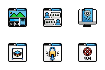 Conception réactive de sites Web Icon Pack