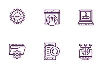 Conception de vecteur de développement Pack d'Icônes