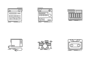 Conception sonore et production sonore Pack d'Icônes