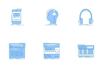 Conception sonore et production sonore Pack d'Icônes