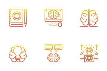 Concepto de cerebro Paquete de Iconos