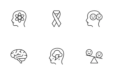 Concientización sobre la salud mental Paquete de Iconos