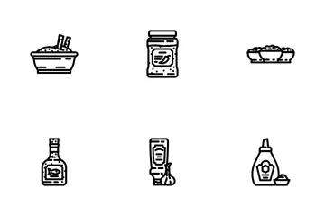 Condiment Ketchup Mustard Icon Pack
