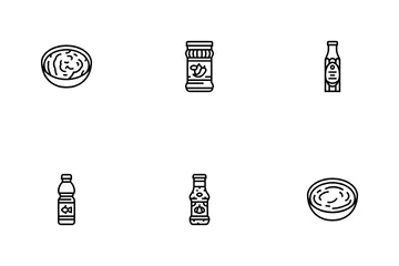 Condiment Ketchup Mustard Icon Pack