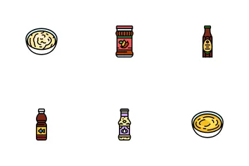Condiment Ketchup Mustard Icon Pack