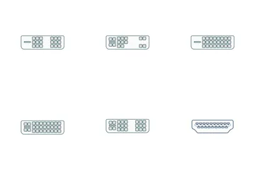 Conectores DVI y HDMI Icon Pack