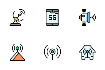 Conexão 5G Pacote de Ícones