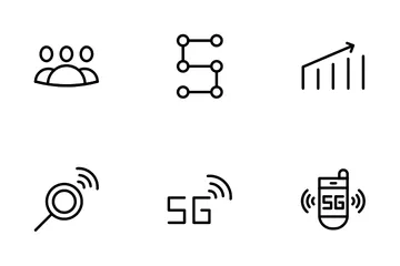 Conexão 5G Pacote de Ícones