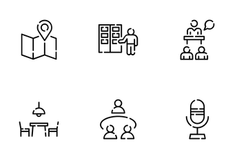 Conference Venue Icon Pack