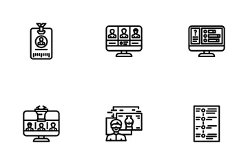 Événement de conférence virtuelle en ligne Pack d'Icônes