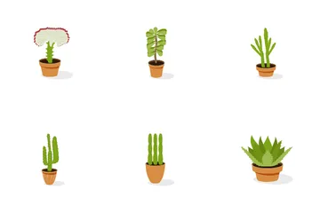 Conjunto de cactus Paquete de Iconos