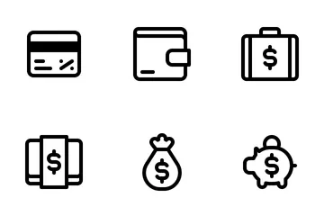 Conjunto de dinero Paquete de Iconos