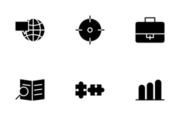 Conjunto de estrategia y gestión Icon Pack