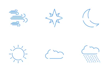 Conjunto de ícones meteorológicos Pacote de Ícones