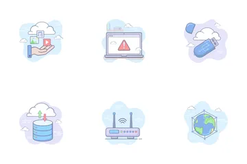 Tecnología en la nube Paquete de Iconos