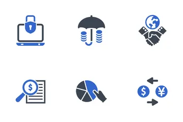 Conjunto de negocios y finanzas - 2 Paquete de Iconos