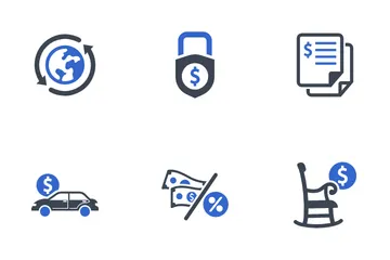 Conjunto de negocios y finanzas - 4 Paquete de Iconos