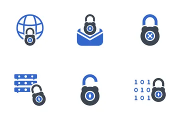 Conjunto de seguridad de Internet 1 Paquete de Iconos