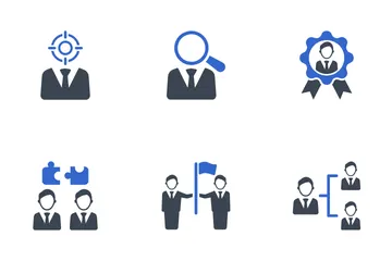 Conjunto de trabalho em equipe 2 Pacote de Ícones