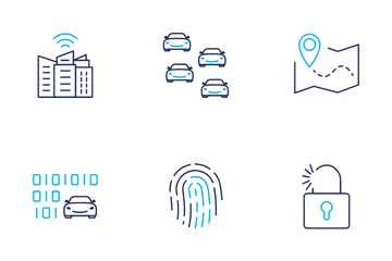 Connected And Networked Transport Icon Pack