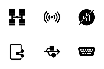 Connection Networking Icon Pack