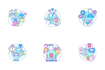 Consejos de servicio al cliente Paquete de Iconos