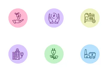 Conservación de energía Paquete de Iconos