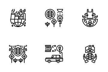Conservación de recursos naturales Paquete de Iconos