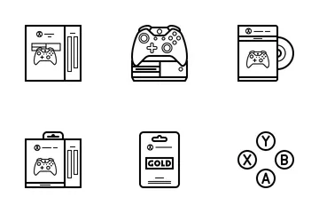 Console Xbox One (esboço) Pacote de Ícones