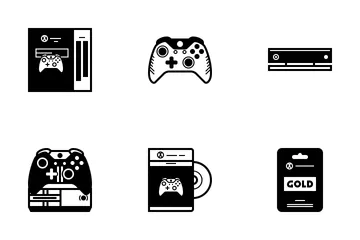 Console Xbox One (glifo) Pacote de Ícones