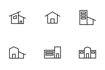 Construção de casas Pacote de Ícones