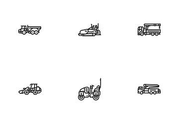 Trabalho Pesado em Veículos de Construção Pacote de Ícones