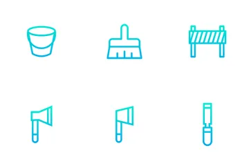 Construction And Tools - Outline Gradient Icon Pack