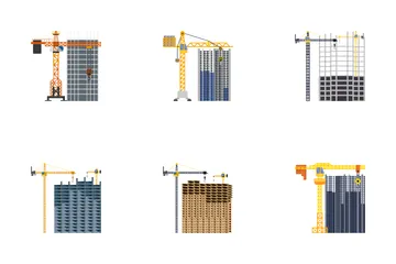 Construction  Building Crane Icon Pack