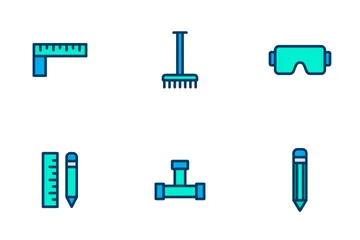 Construction et outils - Couleur linéaire Pack d'Icônes