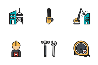 Construction Fill Outline Icon Pack