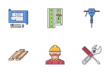 Construction Filled Outline Icon Pack