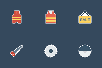 Construction Flat Paper Icons Icon Pack