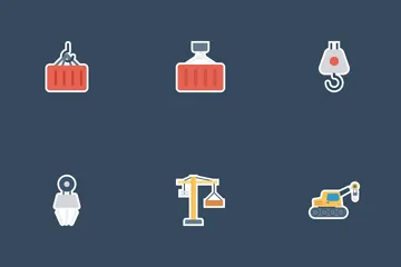 Construction Flat Paper Icons Icon Pack